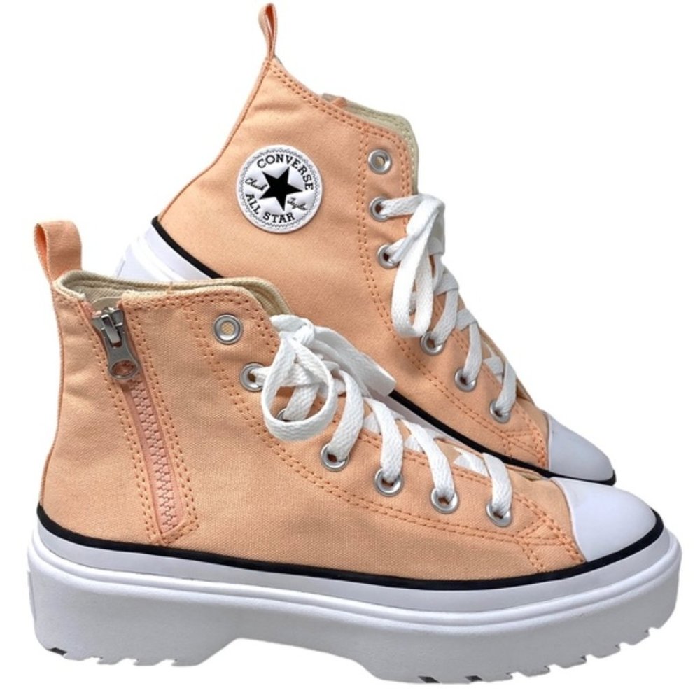 Converse Chuck Lugged Lift Hi Platform Sneaker Kids Women's Coral Canvas A03968C